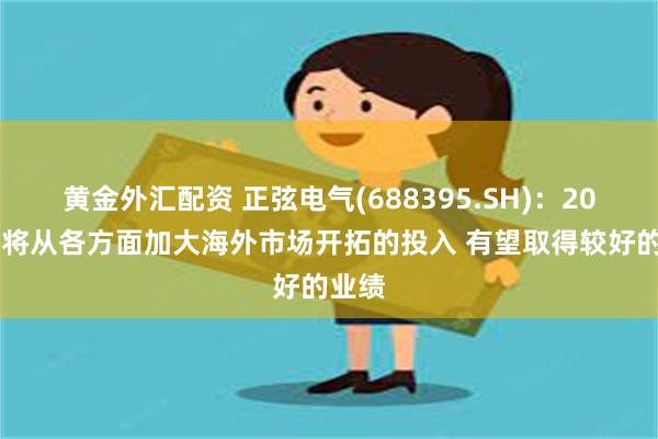 黄金外汇配资 正弦电气(688395.SH)：2024年将从各方面加大海外市场开拓的投入 有望取得较好的业绩